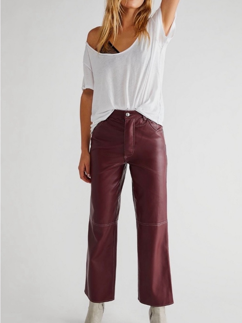 Free People The It Factor Faux Leather Pants